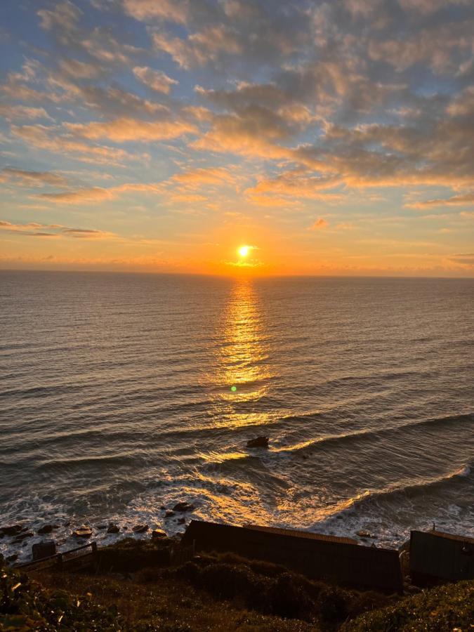 Sunset Sea View Chalet With Hot Tub Торпойнт Екстериор снимка